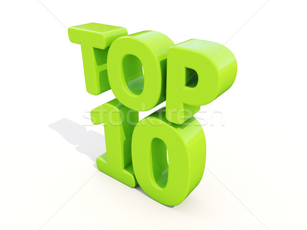 3D top Symbol weiß 3D-Darstellung Briefe Stock foto © Supertrooper