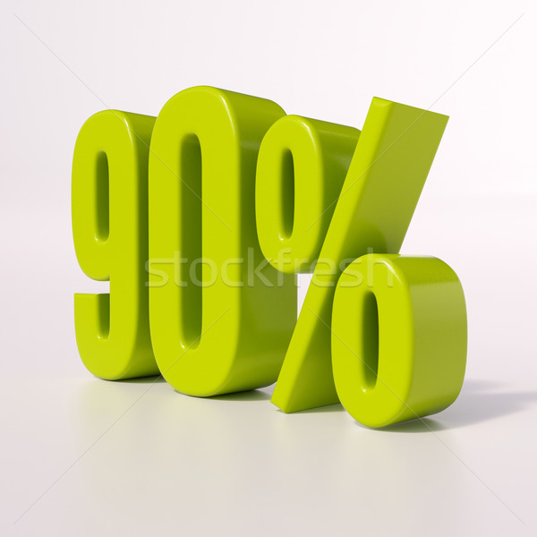 Prozentsatz Zeichen Prozent 3d render grünen Ermäßigung Stock foto © Supertrooper
