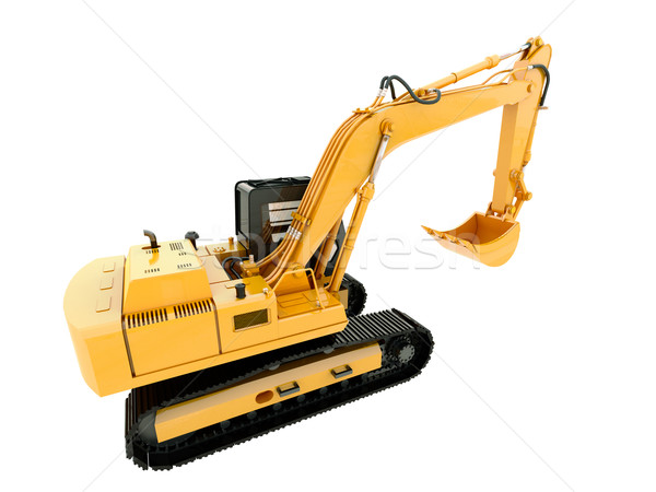 Stock photo: Excavator isolated 