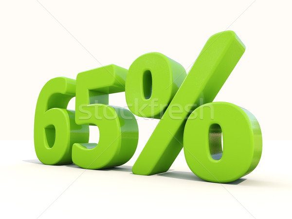 65% percentage rate icon on a white background Stock photo © Supertrooper