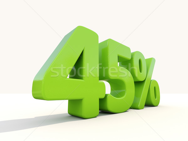 45% percentage rate icon on a white background Stock photo © Supertrooper