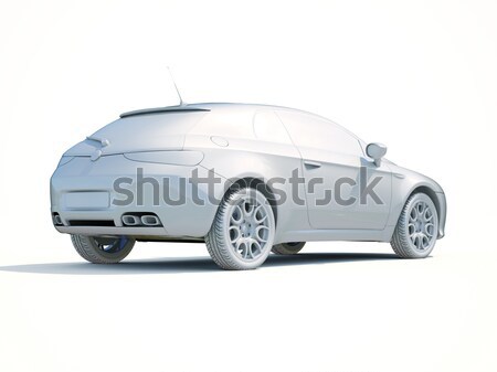 Contemporary luxury car isolated Stock photo © Supertrooper