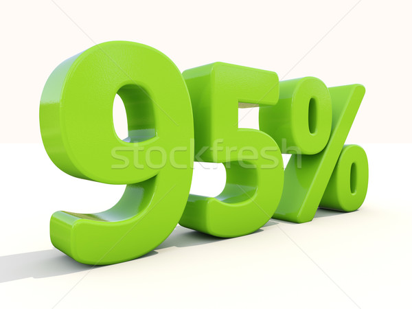 95% percentage rate icon on a white background Stock photo © Supertrooper