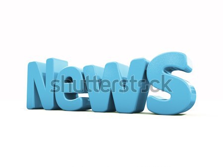 3D news icona bianco illustrazione 3d segno Foto d'archivio © Supertrooper