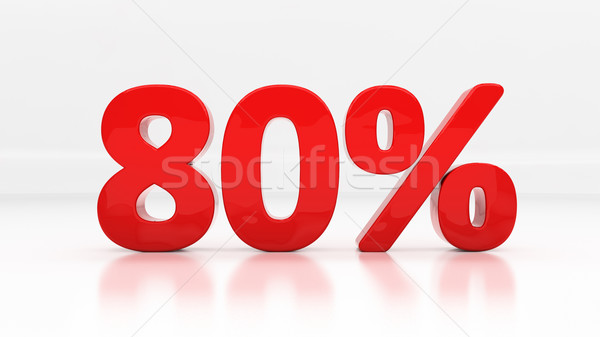 3D eighty percent Stock photo © Supertrooper