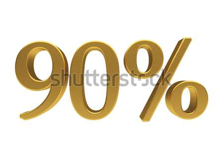 3D 90 percent isolated Stock photo © Supertrooper
