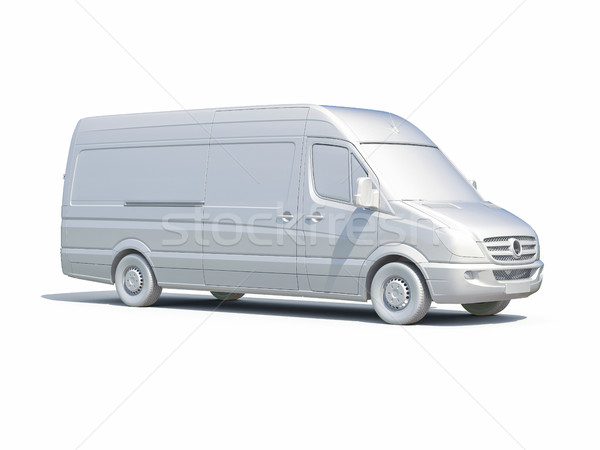 3d White Delivery Van Icon Stock photo © Supertrooper