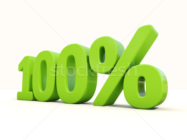100% percentage rate icon on a white background Stock photo © Supertrooper