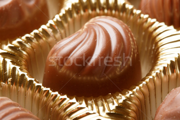 Chocolate sweets close up Stock photo © Supertrooper