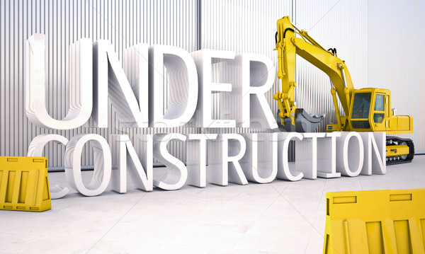 Construction reconstitution lettres bâtiment Photo stock © Supertrooper