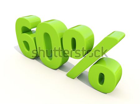60% percentage rate icon on a white background Stock photo © Supertrooper