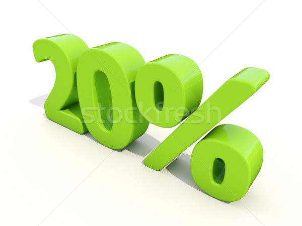 20% percentage rate icon on a white background Stock photo © Supertrooper