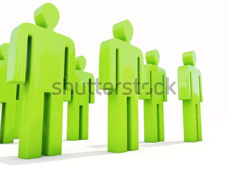 Ludzi biały tłum człowiek model komunikacji Zdjęcia stock © Supertrooper