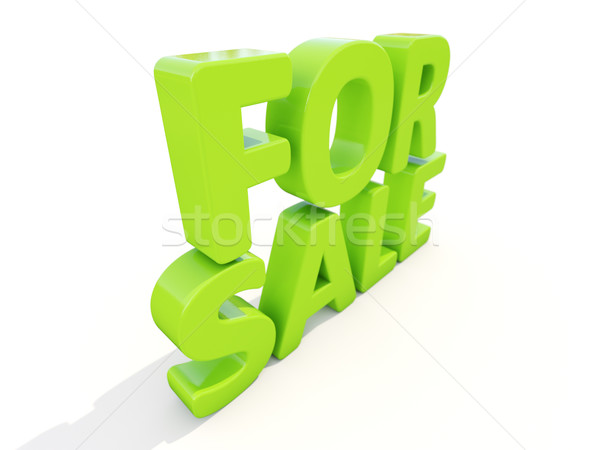3D продажи икона белый 3d иллюстрации бизнеса Сток-фото © Supertrooper