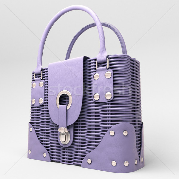 Lilac wicker handbag Stock photo © Supertrooper