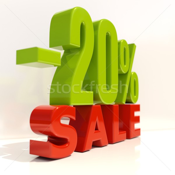 20 procent teken korting verkoop omhoog Stockfoto © Supertrooper