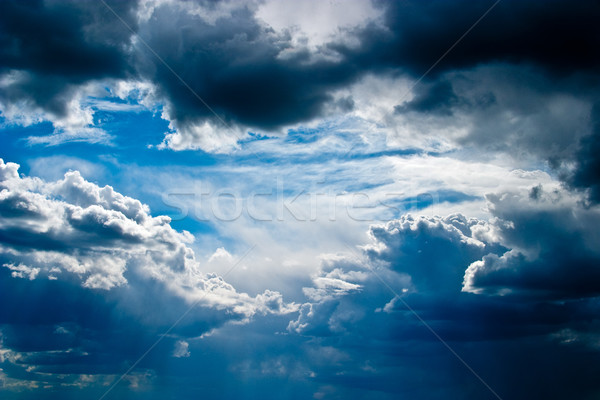 Scenic cumulus clouds Stock photo © Supertrooper