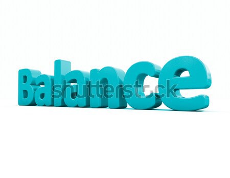 3D palabra equilibrio icono blanco 3d Foto stock © Supertrooper