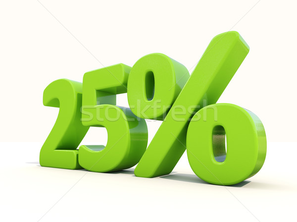 25% percentage rate icon on a white background Stock photo © Supertrooper