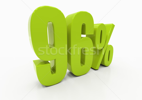 3D pour cent réduction 3d illustration vert [[stock_photo]] © Supertrooper