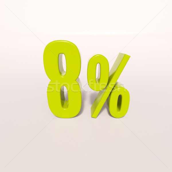 Percentage sign, 8 percent Stock photo © Supertrooper