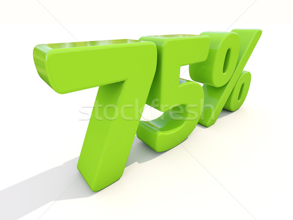 75% percentage rate icon on a white background Stock photo © Supertrooper