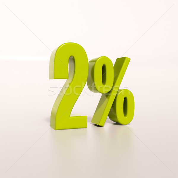 Percentage sign, 2 percent Stock photo © Supertrooper