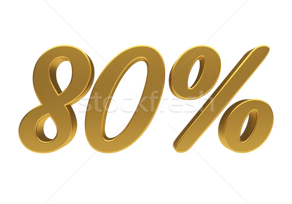 3D 80 percent isolated Stock photo © Supertrooper