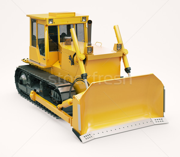 Lourd bulldozer lumière construction orange couleur Photo stock © Supertrooper