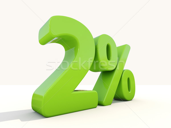 2% percentage rate icon on a white background Stock photo © Supertrooper