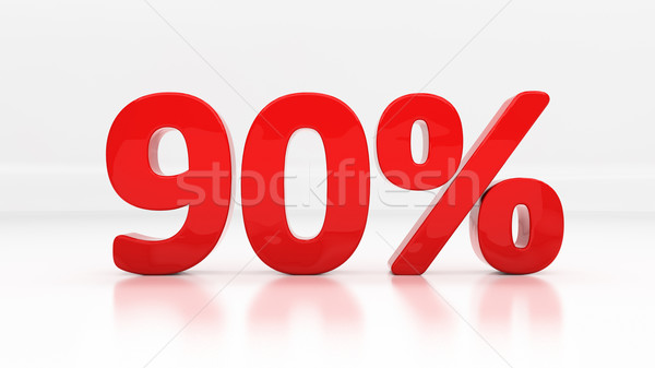 3D ninety percent Stock photo © Supertrooper