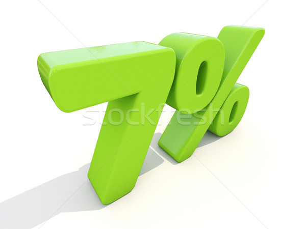 7% percentage rate icon on a white background Stock photo © Supertrooper