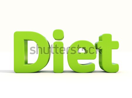 3D palabra dieta icono blanco 3d Foto stock © Supertrooper