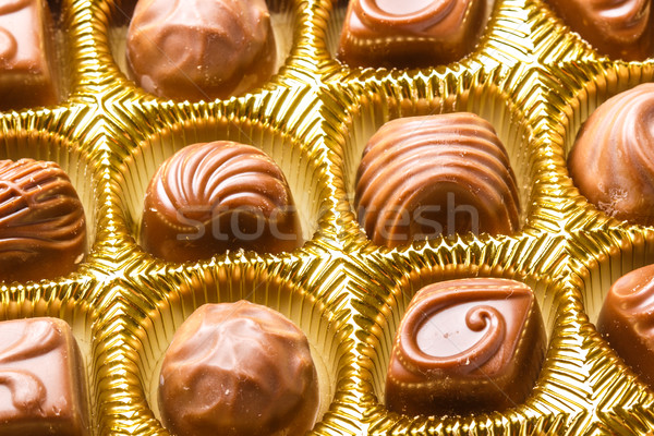 Stock photo: Chocolate sweets close up