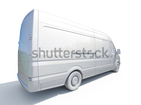 Blue commercial delivery van Stock photo © Supertrooper