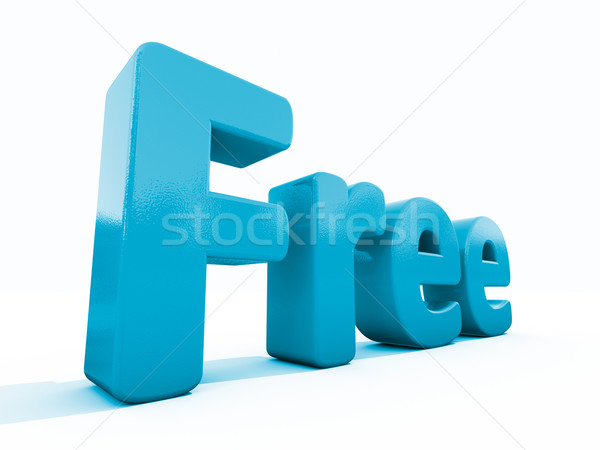 3D palabra libre icono blanco 3d Foto stock © Supertrooper