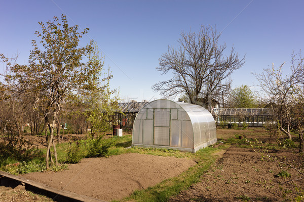 Gewächshaus wenig Luft Garten Gemüse Landwirtschaft Stock foto © Supertrooper