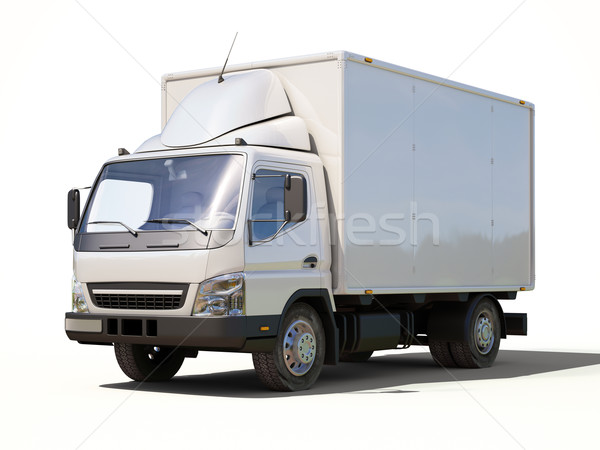 White commercial delivery truck Stock photo © Supertrooper