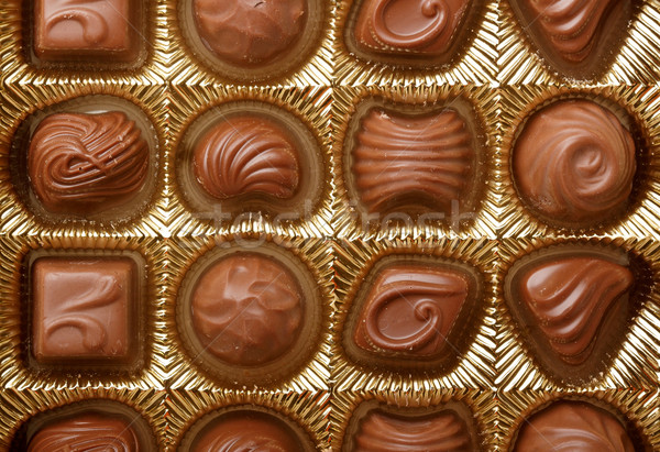 Chocolate sweets close up Stock photo © Supertrooper