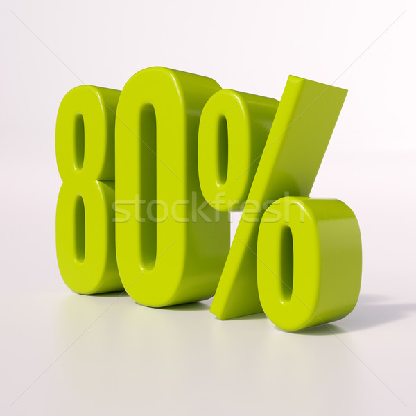 Percentage sign, 80 percent Stock photo © Supertrooper
