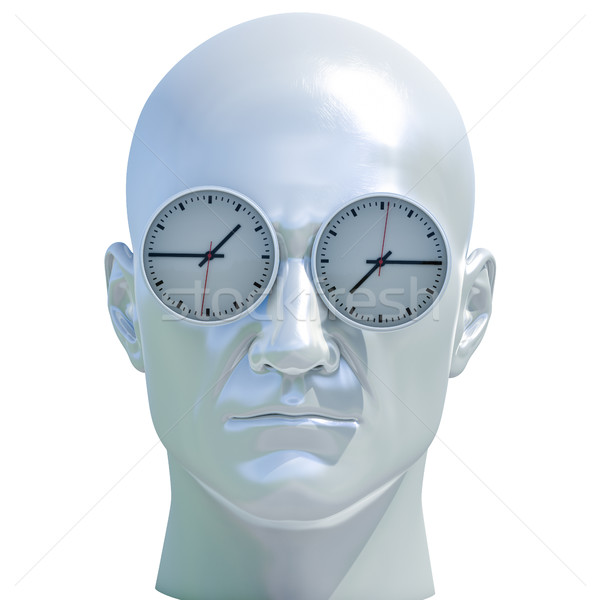 3D portrait anxieux accablé homme [[stock_photo]] © Supertrooper