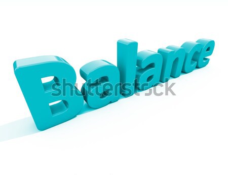 3D palabra equilibrio icono blanco 3d Foto stock © Supertrooper