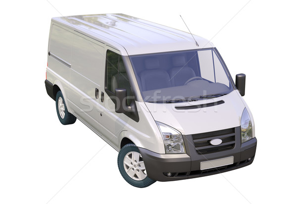 Stock photo: Commercial van isolated