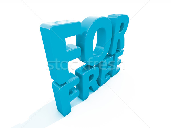 3D woorden gratis icon witte 3d illustration Stockfoto © Supertrooper