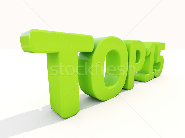 3D top icon witte 3d illustration brieven Stockfoto © Supertrooper