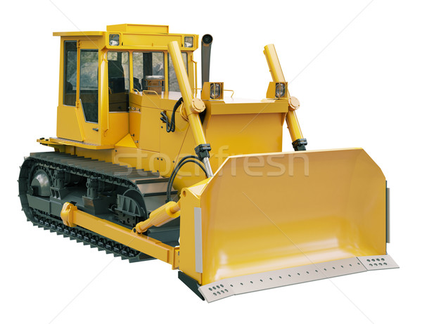 Heavy crawler bulldozer  isolated  Stock photo © Supertrooper