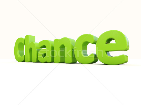 Stock photo: 3d word chance
