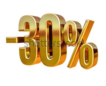 3D goud 30 procent korting teken Stockfoto © Supertrooper