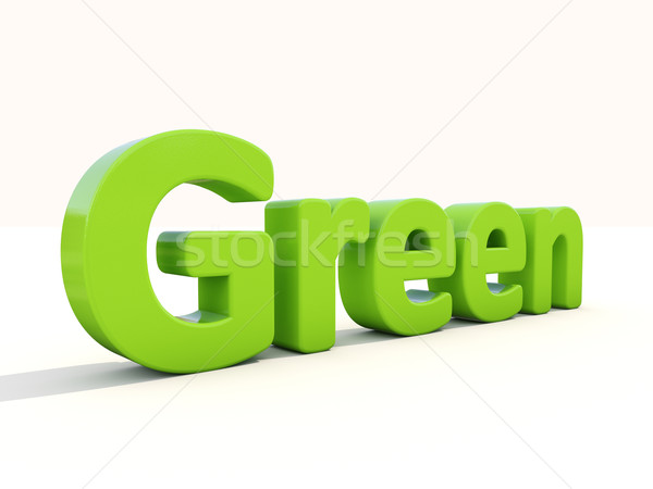 3d word green Stock photo © Supertrooper
