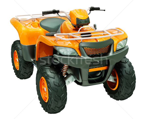 Moto aislado deportes luz carretera naranja Foto stock © Supertrooper
